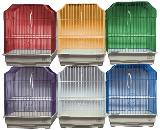 Ornate Top 14”x11” Bird cage- Assorted Colors